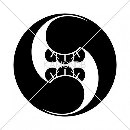 右二つ丁子巴