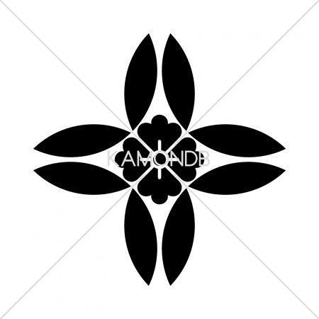 外割七宝に花角