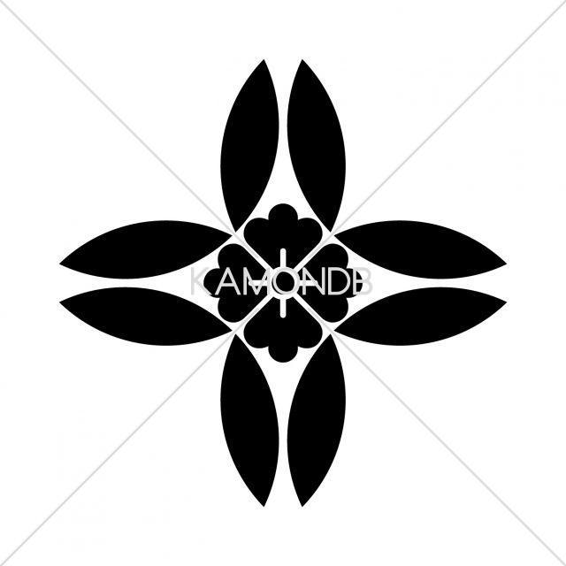 外割七宝に花角