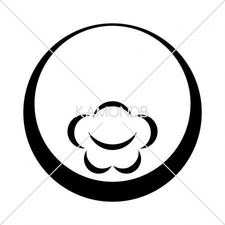 月輪に総覗き爪形梅