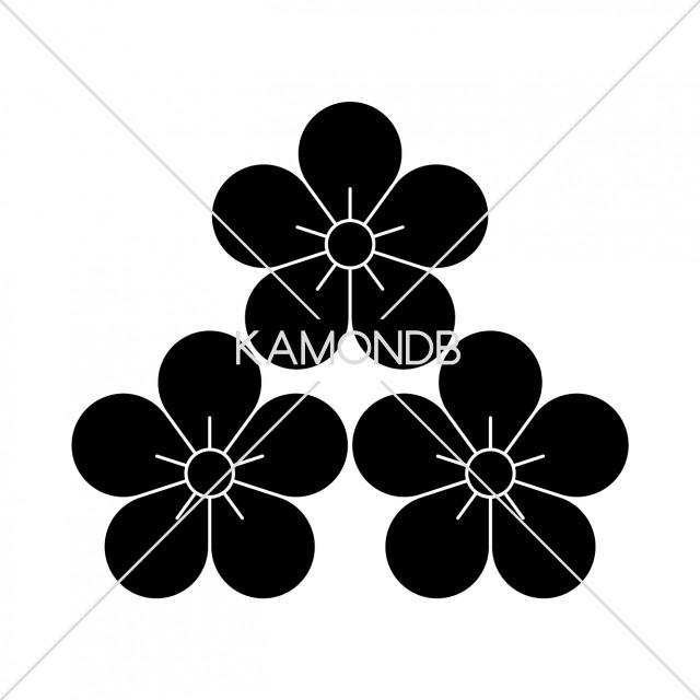 三つ盛梅の花