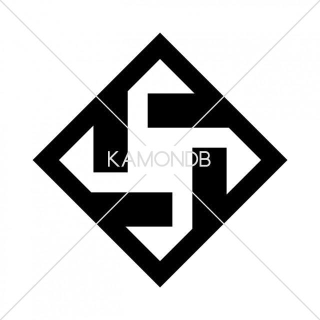 隅立て角地抜変わり万字