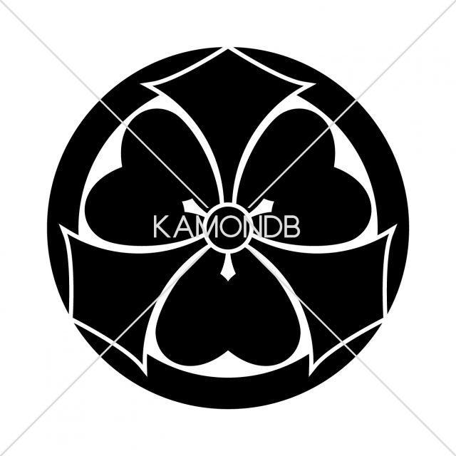 丸に出剣片喰