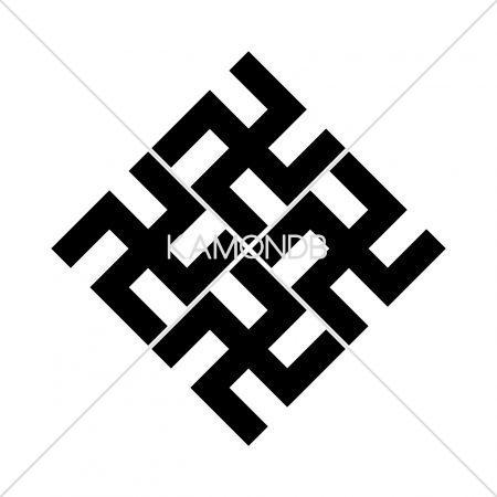 四つ角立て五つ割万字