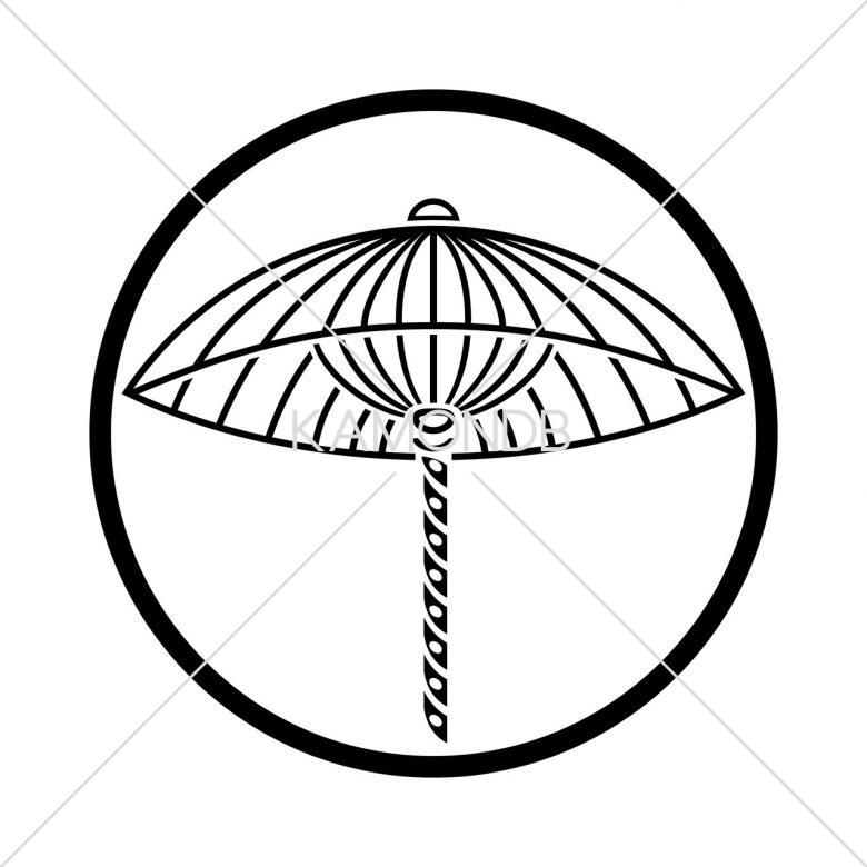 糸輪に陰傘