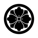 銅鏡　丸に花角　M687 銅鏡 丸に花角 M687