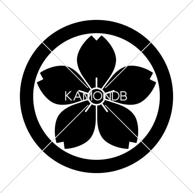 丸に山桜