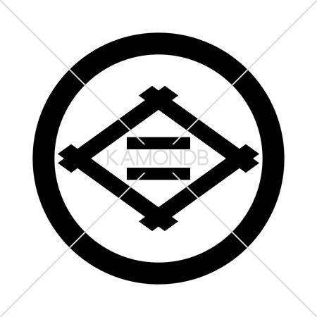 糸輪に井桁 金焼物 家紋