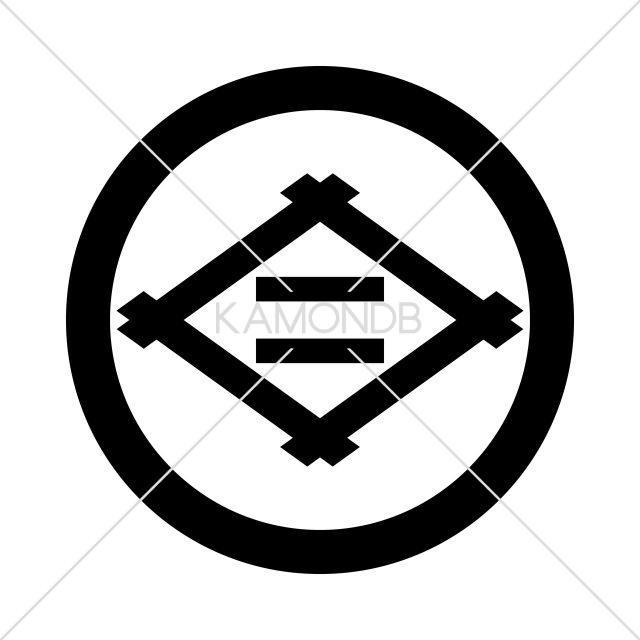 丸に井桁に二つ木