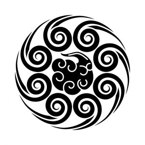 八つ風に雲